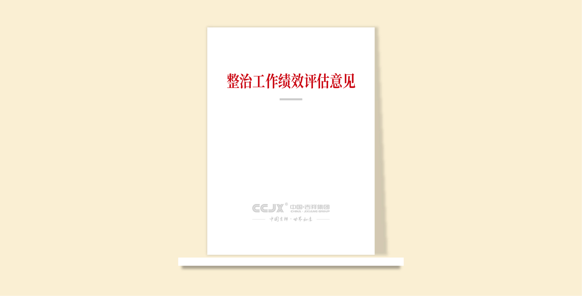 整治工作績效評估意見
